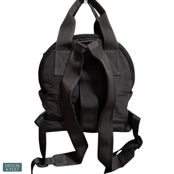 MIU MIU Black Faille Crystal Embellished Beaded Leather Trim Mini Luxe‎ Backpack main image 3